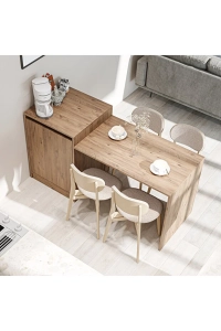 Milano Bar Masası Dolaplı Yüksek Mutfak Yemek Masası